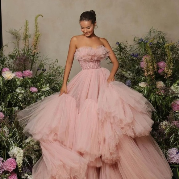 Engagement Dress 
Designer - Tarik Ediz - Picture 2 of 7